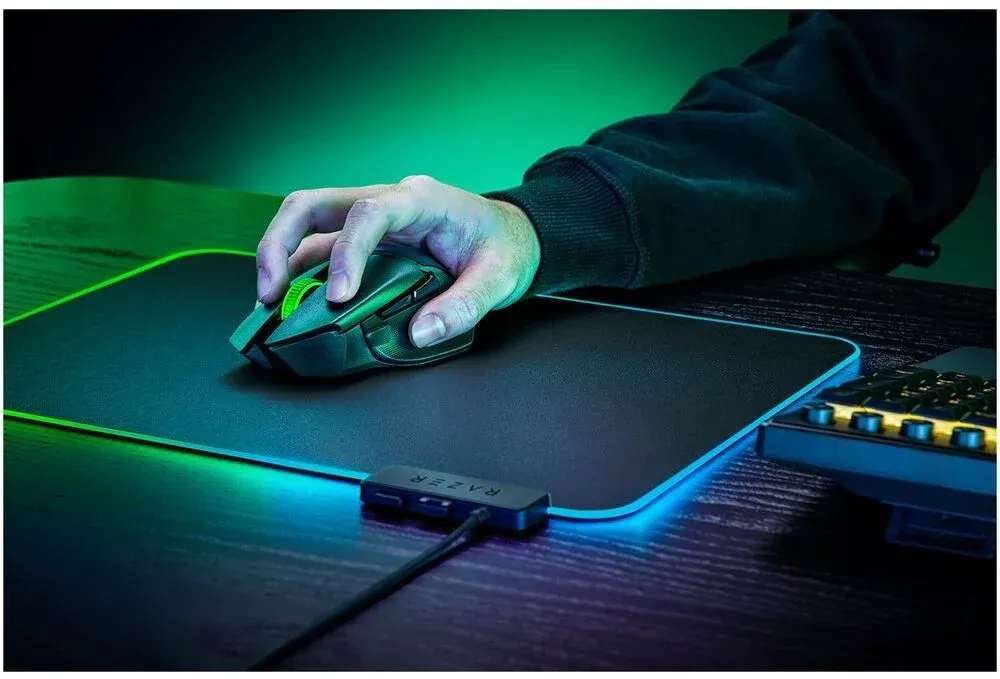 Мышь Razer Basilisk V3 X Hyperspeed черный оптическая 18000dpi беспров. USB 9but RZ01-04870100-R3G1 - фото 7