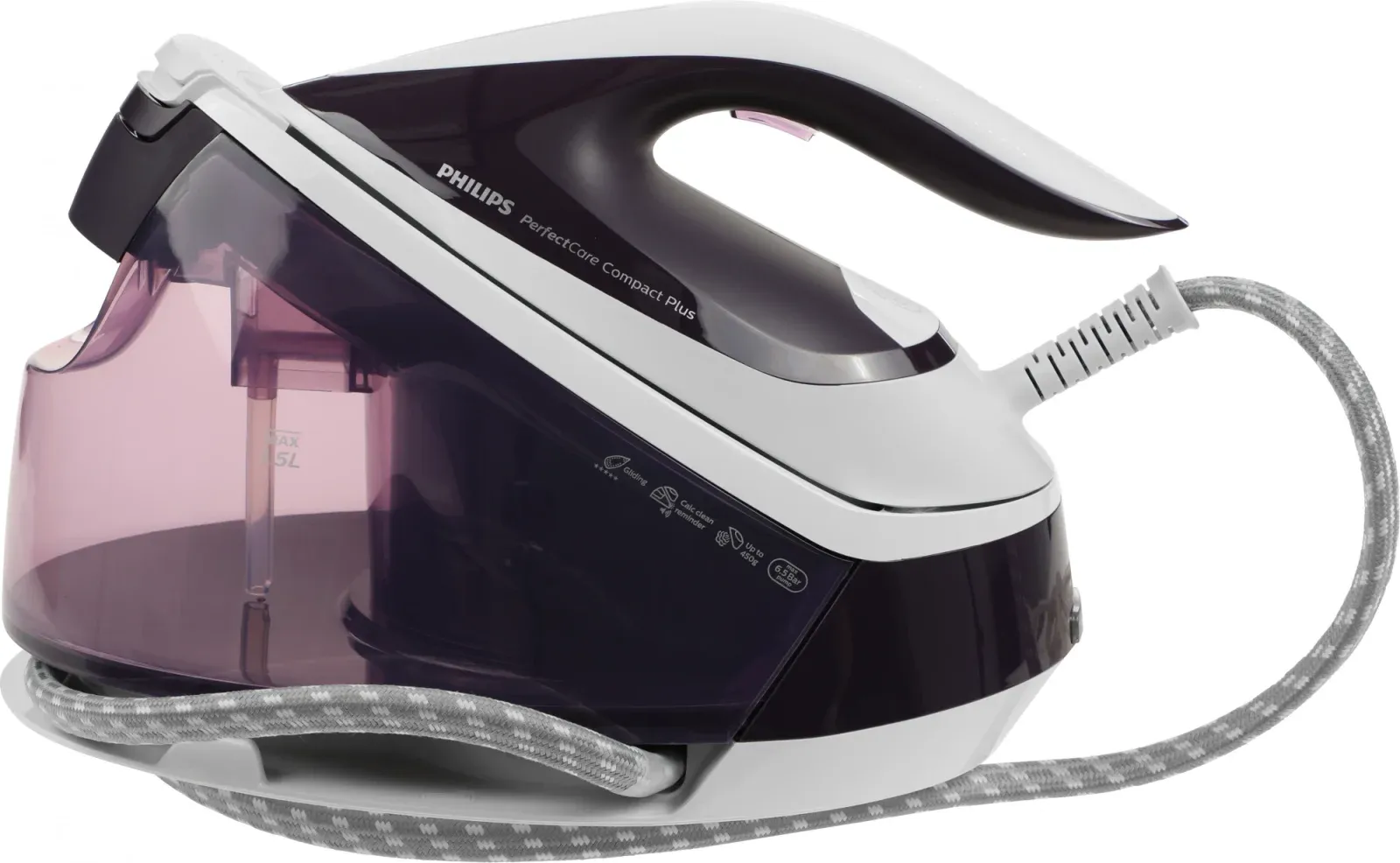 Парогенератор Philips GC7933/30 2400Вт фиолетовый/белый - фото 5