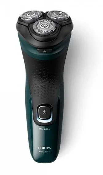 Бритва роторная Philips X3002/00 реж.эл.:3 питан.:аккум. зеленый/черный - фото 1