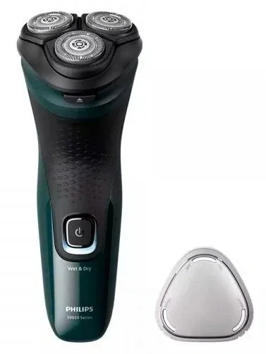 Бритва роторная Philips X3002/00 реж.эл.:3 питан.:аккум. зеленый/черный - фото 2