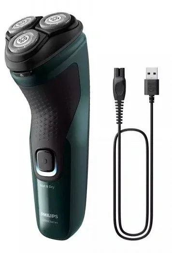 Бритва роторная Philips X3002/00 реж.эл.:3 питан.:аккум. зеленый/черный - фото 3