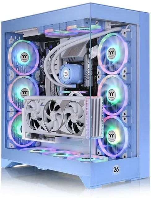 Корпус Thermaltake CTE E600MX Hydrangea синий без БП E-ATX 11x120mm 4x140mm 2xUSB3.0 audio bott PSU - фото 1