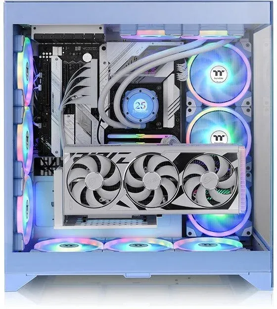 Корпус Thermaltake CTE E600MX Hydrangea синий без БП E-ATX 11x120mm 4x140mm 2xUSB3.0 audio bott PSU - фото 2