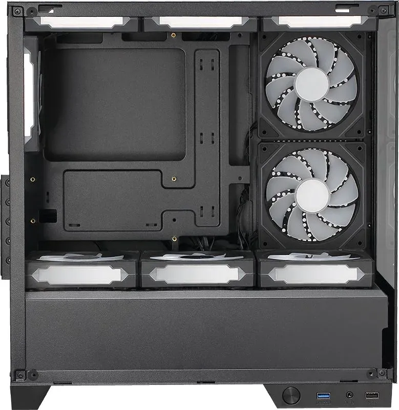 Корпус Formula Crystal Z1M черный без БП mATX 7x120mm 1xUSB2.0 1xUSB3.0 audio bott PSU - фото 5