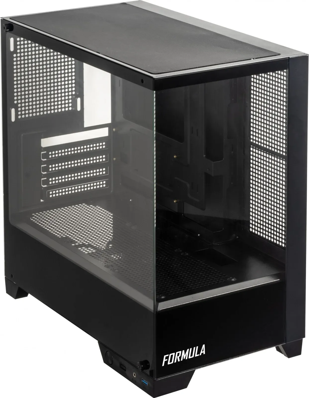 Корпус Formula Crystal Z1M черный без БП mATX 7x120mm 1xUSB2.0 1xUSB3.0 audio bott PSU - фото 6