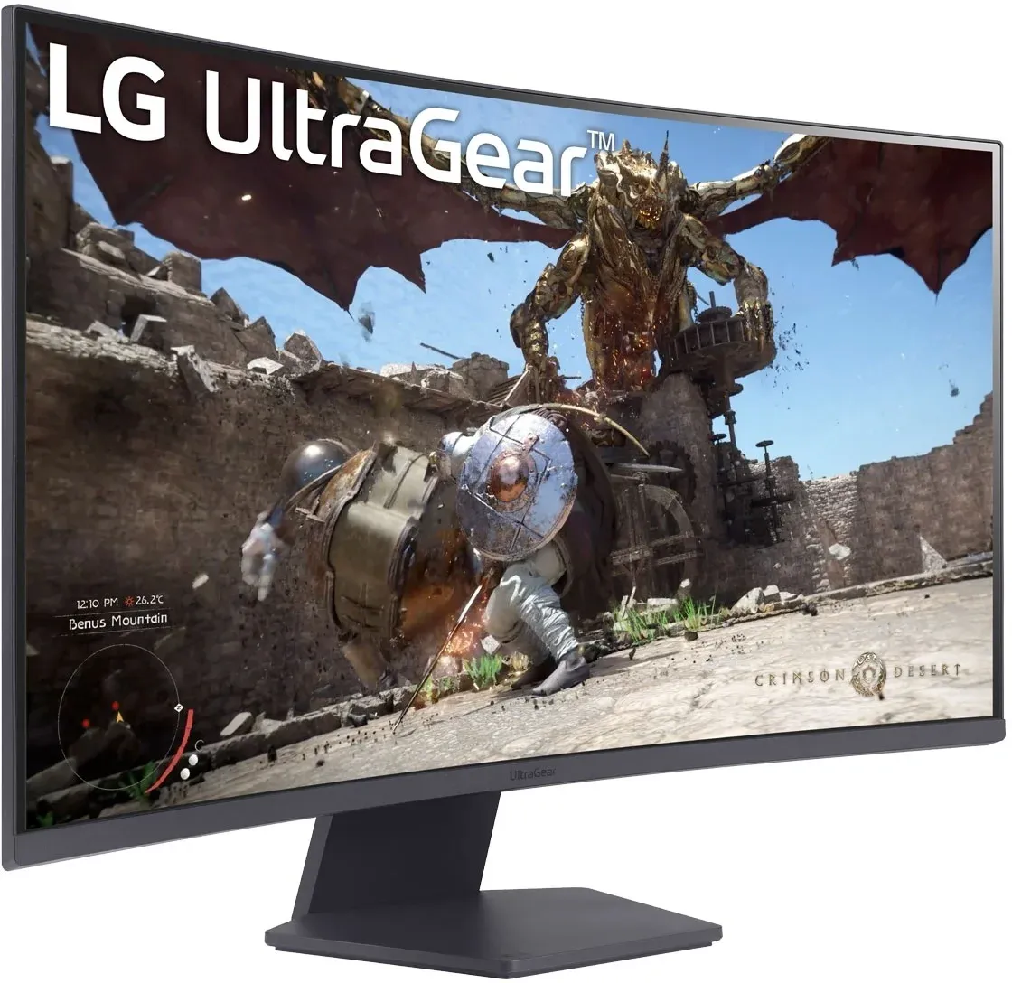 Монитор LG 31.5 UltraGear 32GS60QC-B черный VA LED 16:9 HDMI матовая 3000:1 300cd 178гр/178гр 2560x1440 180Hz FreeSync DP WQ HD 2K 1440p 7.2кг - фото 4