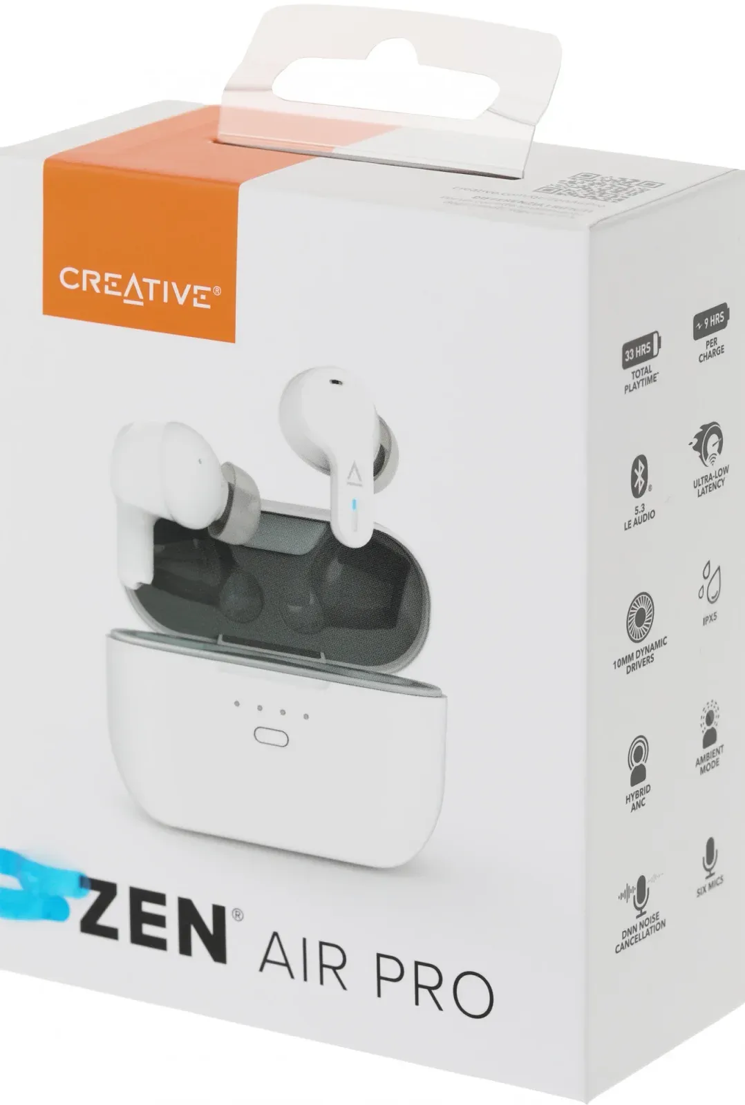 Гарнитура внутриканальные Creative Zen Air Pro белый беспроводные bluetooth в ушной раковине 51EF1090AA000 - фото 7