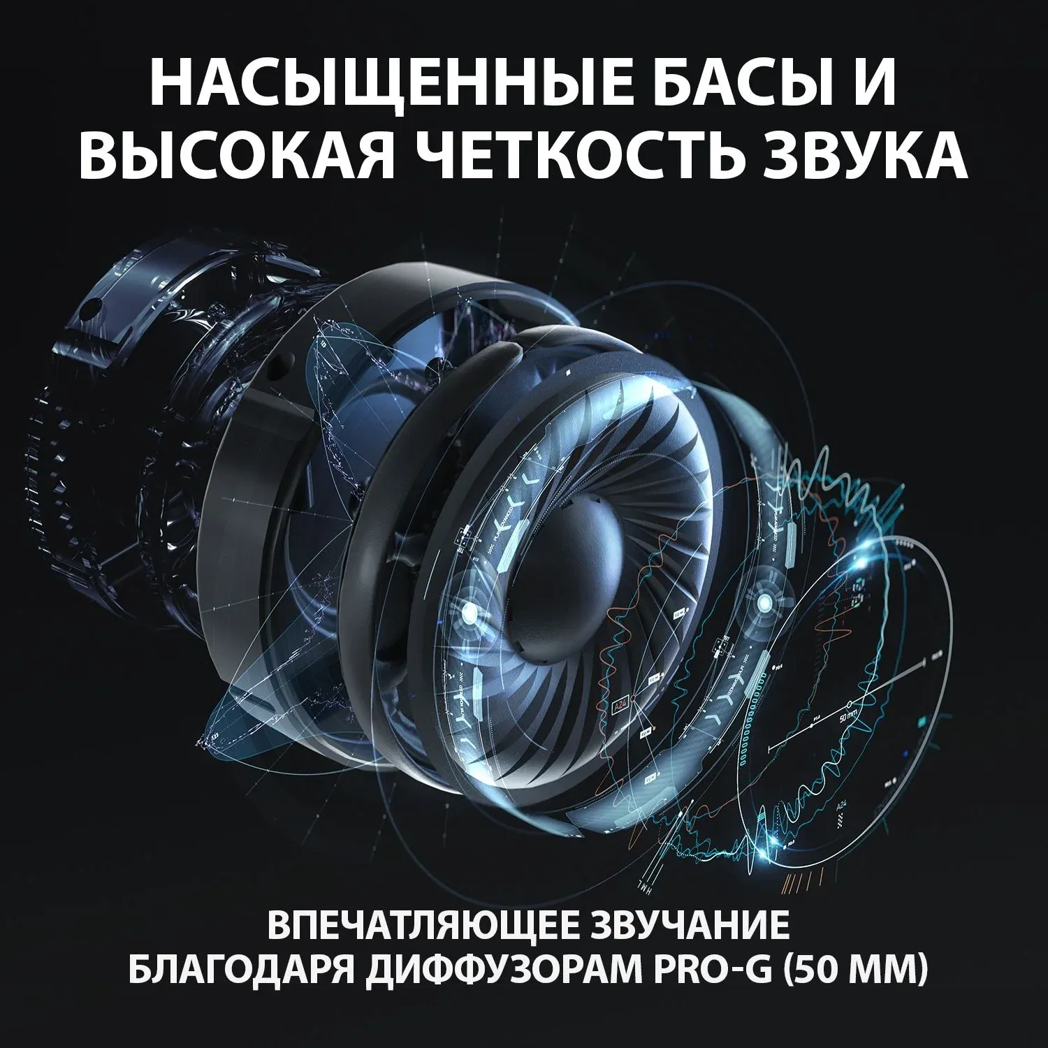Наушники с микрофоном Logitech G635 Lightsync черный 2.8м накладные оголовье 981-000750 - фото 3