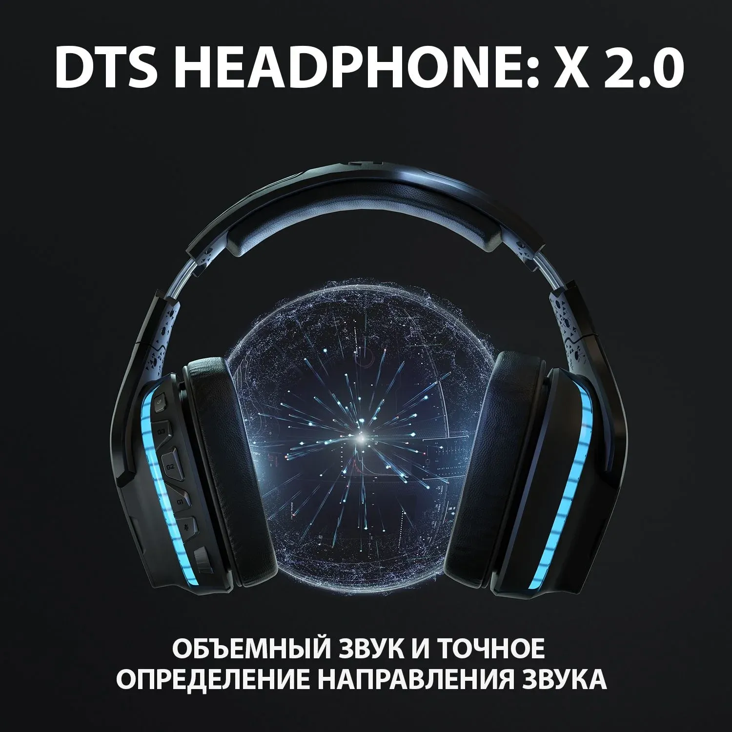Наушники с микрофоном Logitech G635 Lightsync черный 2.8м накладные оголовье 981-000750 - фото 4