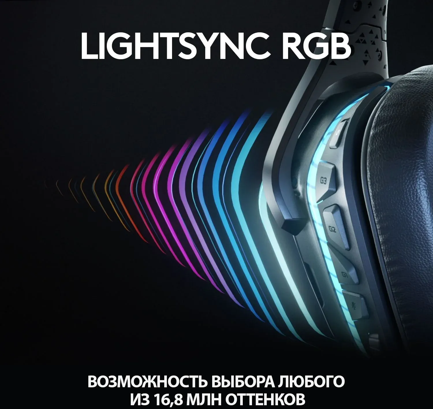 Наушники с микрофоном Logitech G635 Lightsync черный 2.8м накладные оголовье 981-000750 - фото 5