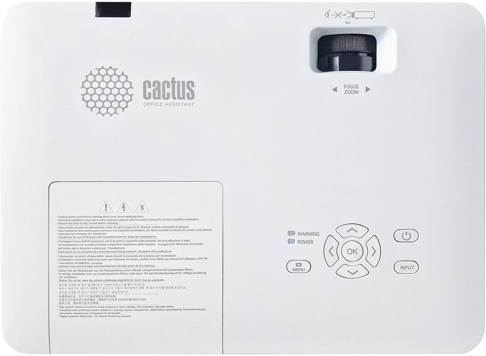Проектор Cactus CS-S1.WT 3LCD 54400Lm LS 3400Lm ANSI 1024x768 15000:1 ресурс лампы:10000часов 1xHDMI 3.06кг, белый - фото 4
