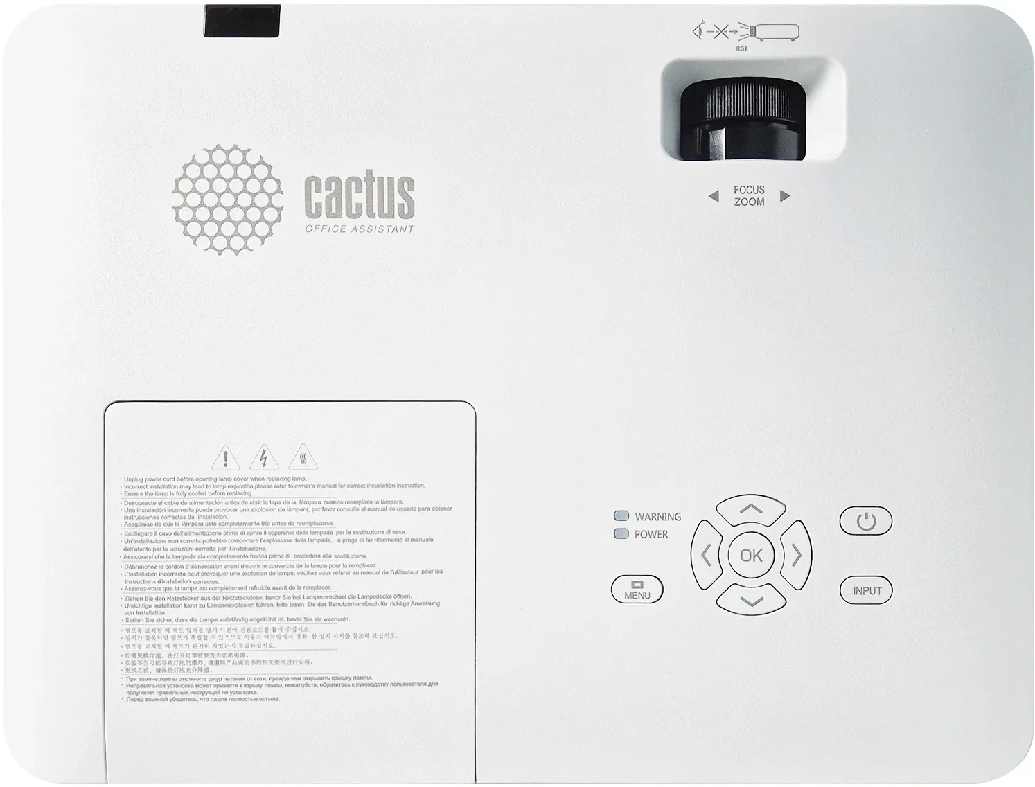 Проектор Cactus CS-S2.WT 3LCD 64000Lm LS 4000Lm ANSI 1024x768 15000:1 ресурс лампы:10000часов 1xUSB typeA 2xHDMI 3.26кг, белый - фото 4