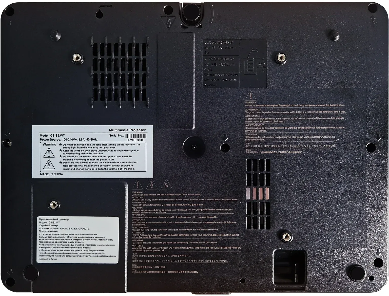 Проектор Cactus CS-S3.WT 3LCD 68800Lm LS 4300Lm ANSI 1280x1024 15000:1 ресурс лампы:10000часов 1xUSB typeA 2xHDMI 3.26кг, белый - фото 7