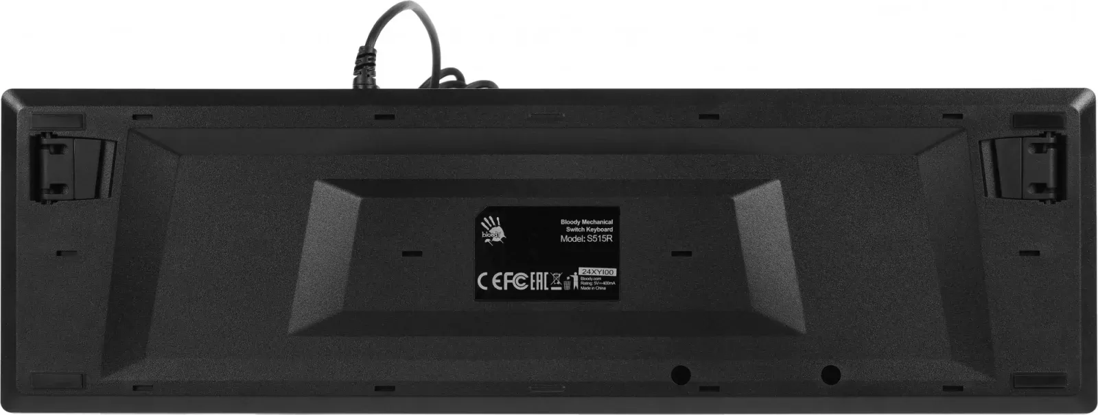 Клавиатура A4Tech S515R механическая черный USB for gamer LED подставка для запястий S515R FIRE BLACK кабель 1.8м - фото 2