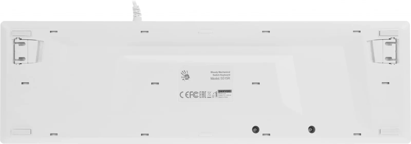 Клавиатура A4Tech S515R механическая белый USB for gamer LED подставка для запястий S515R ICY WHITE кабель 1.8м - фото 3