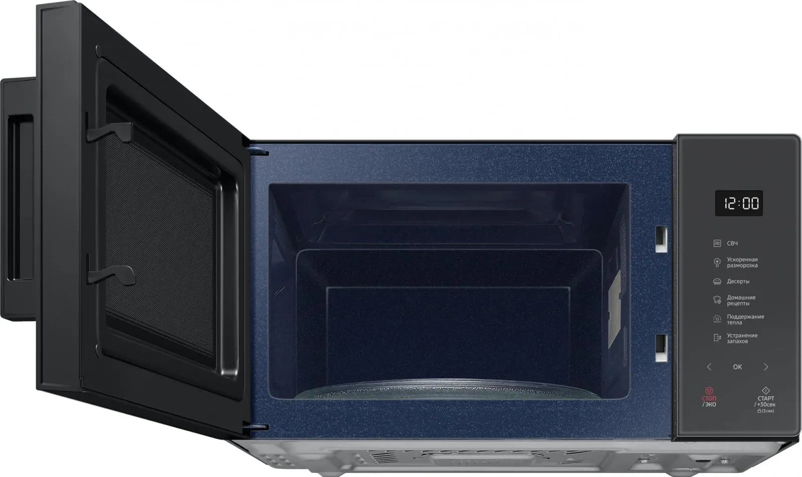 Микроволновая Печь Samsung MS23T5018AC/BW 23л. 800Вт антрацит, 23 л - фото 5