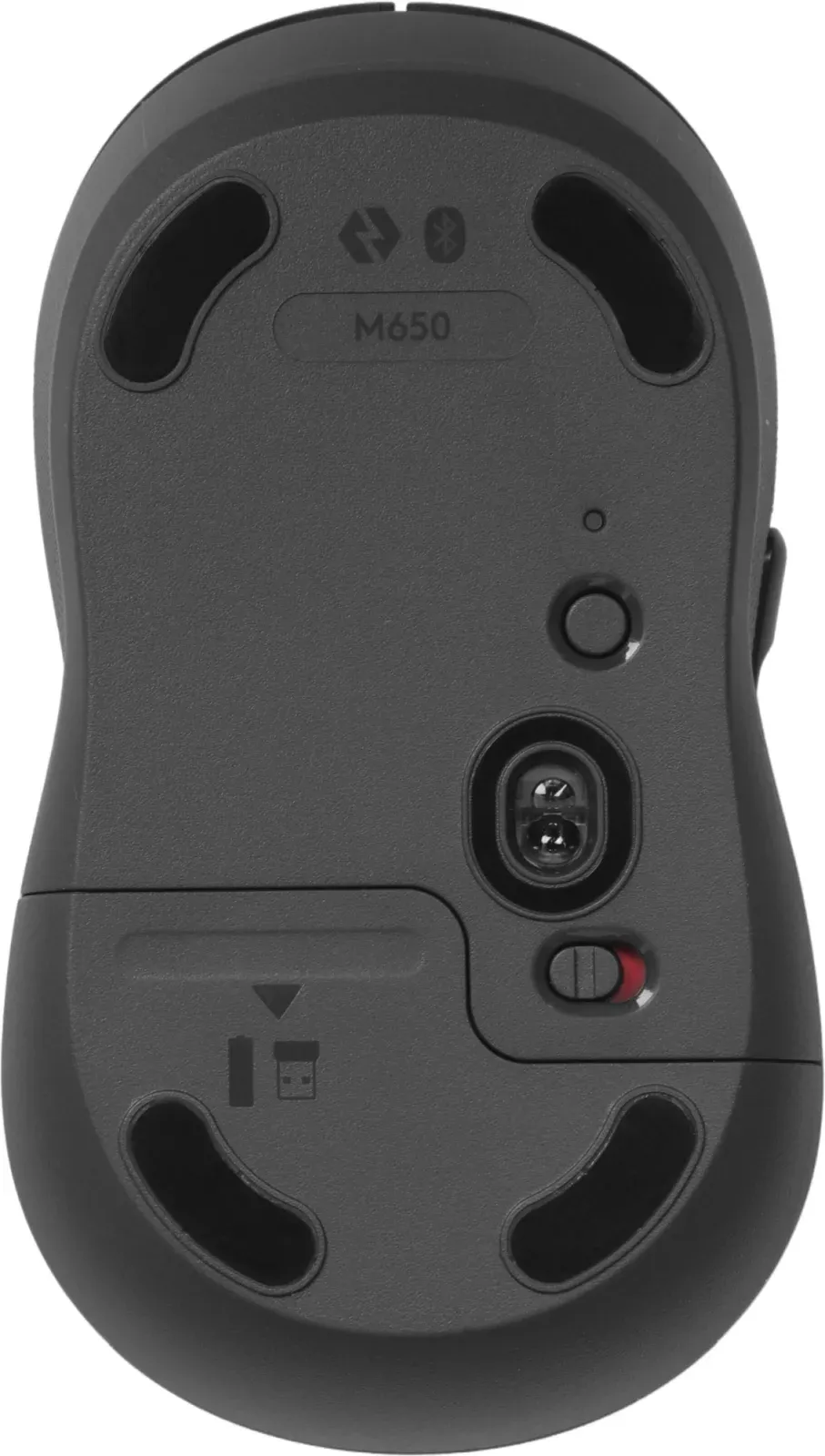 Мышь Logitech M650 графитовый оптическая 4000dpi беспров. BT/Radio USB 4but 910-006390 - фото 3