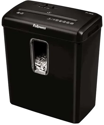 Шредер Fellowes PowerShred Р-30С черный секр.P-4 фрагменты 6лист. 15лтр. скрепки скобы пл.карты - фото 3