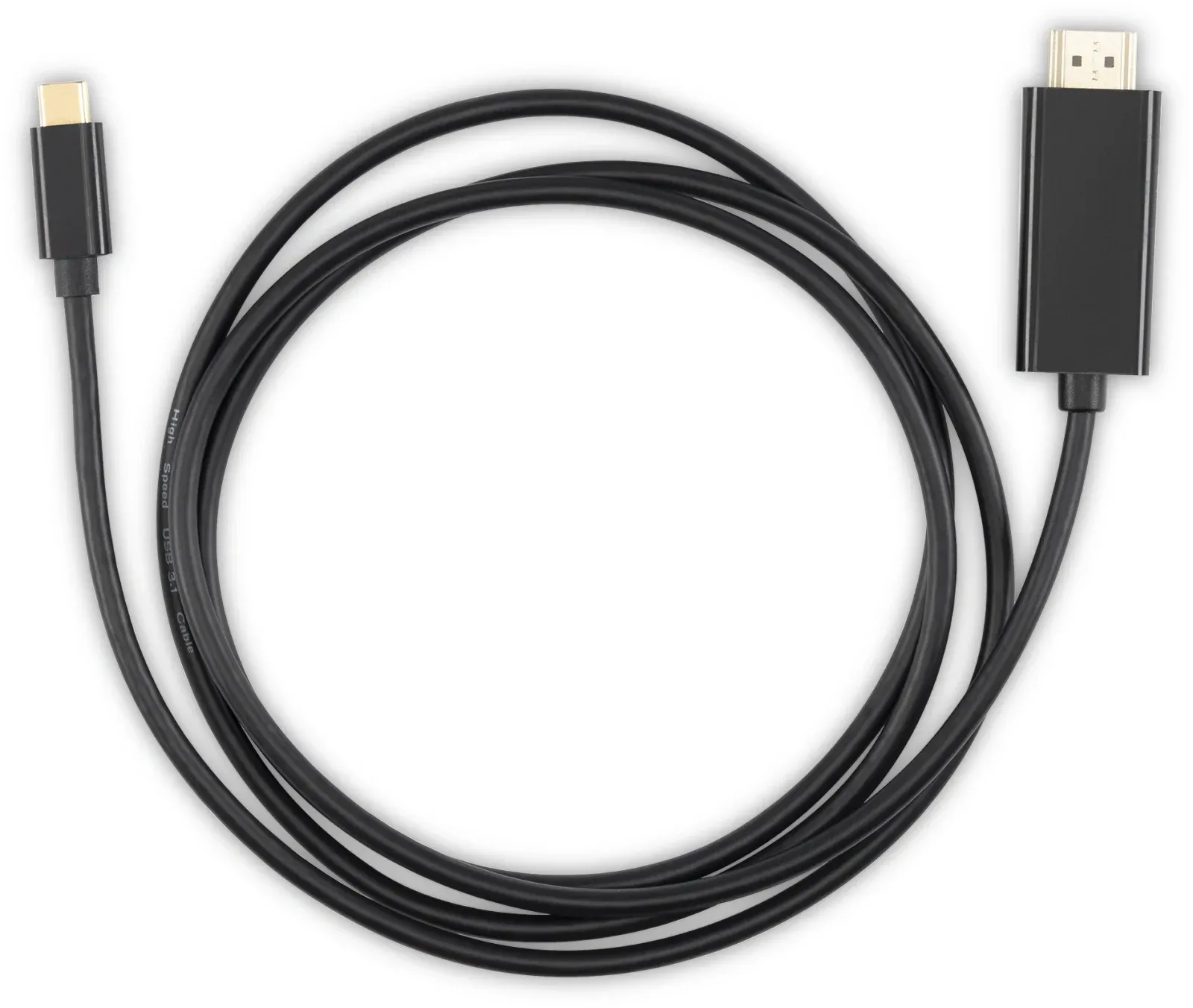 Кабель-переходник аудио-видео Buro USB Type-C m/HDMI m 1.5м. черный BU-TYPEC-HDMI-1.5M - фото 2