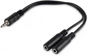 Адаптер аудио Buro BU-2XJACK-JACK 2xJack 3.5 f/Jack 3.5 m 0.2м. черный - фото 7