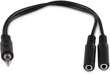 Адаптер аудио Buro BU-2XJACK-JACK 2xJack 3.5 f/Jack 3.5 m 0.2м. черный - фото 8