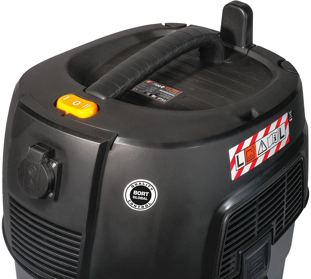 Строительный пылесос Bort BAX-1530M-Smart Clean 1600Вт уборка: сухая/влажная/выдув/сбор воды черный - фото 1