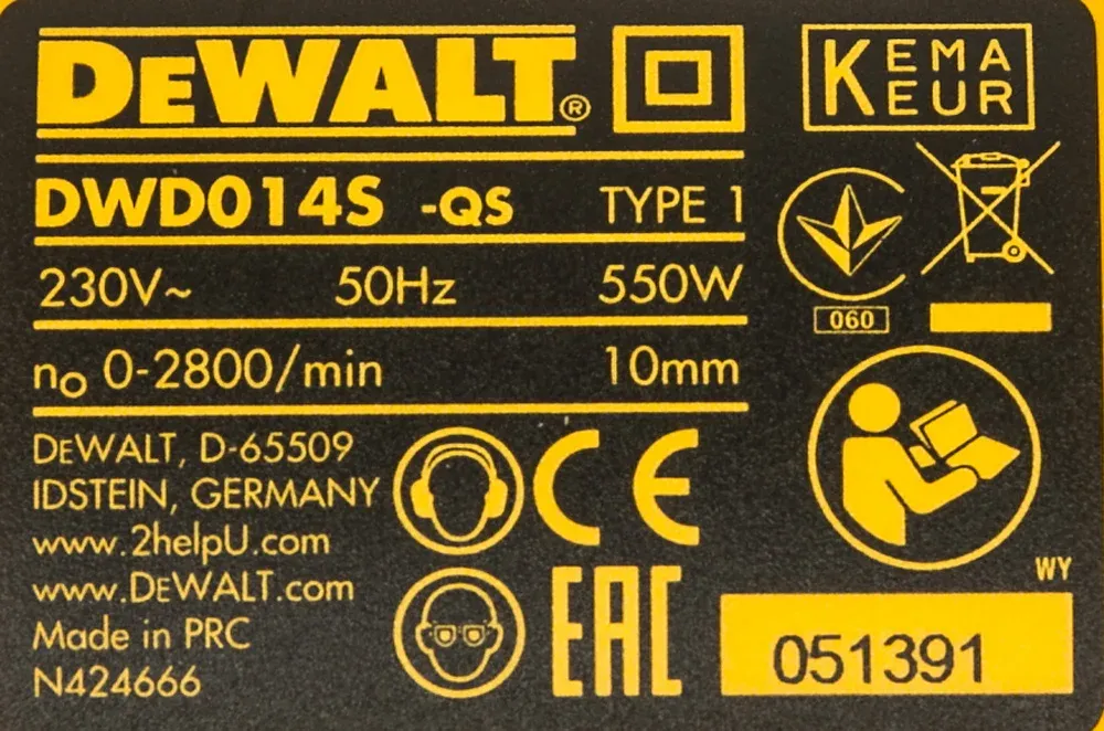 Дрель безударная DeWalt DWD014S-QS 550Вт патрон:быстрозажимной реверс - фото 6