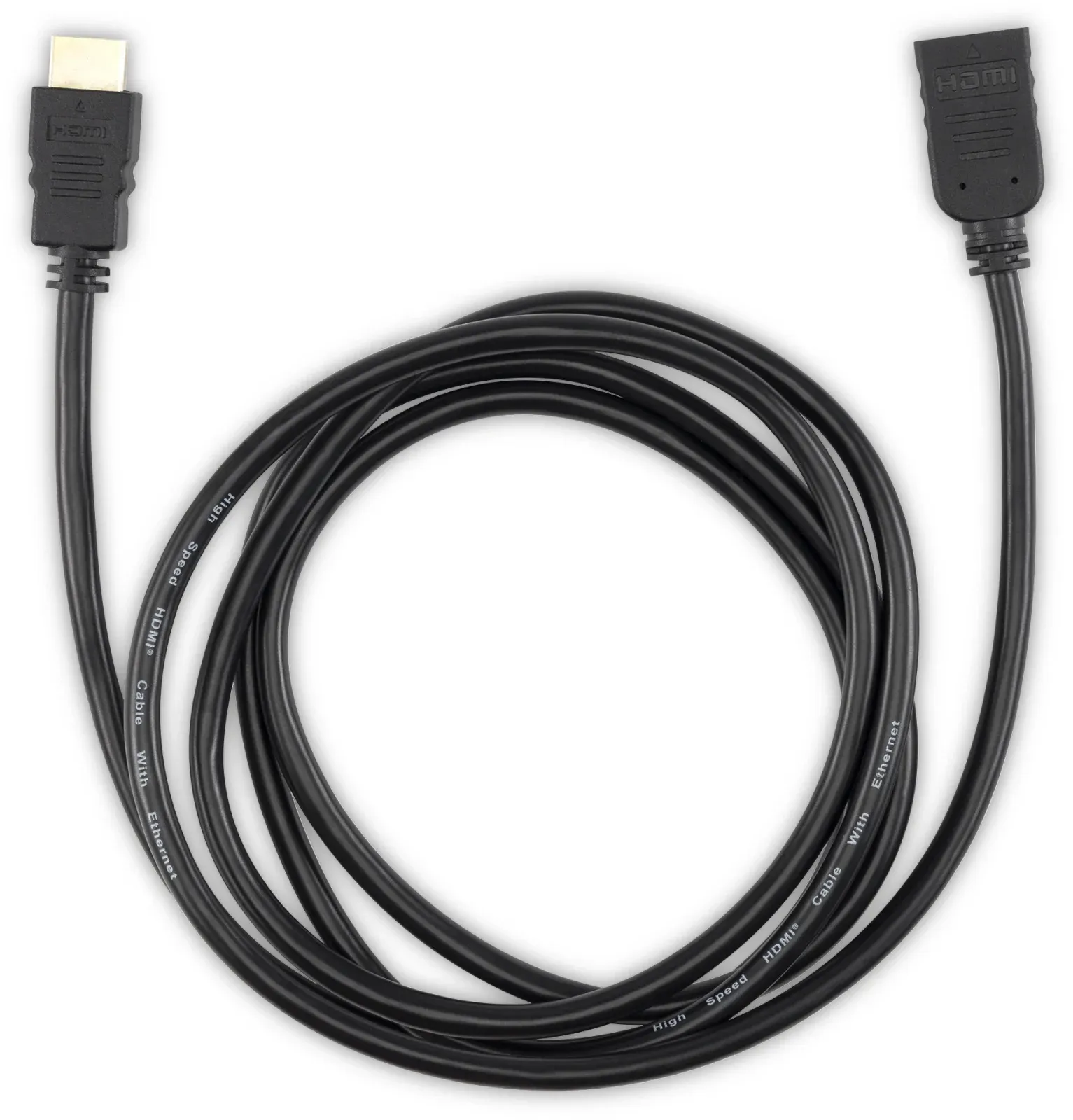 Кабель-удлинитель аудио-видео Buro HDMI m/HDMI f 2м. позолоч.конт. черный BU-HDMI2.0-EXTND-2M - фото 2
