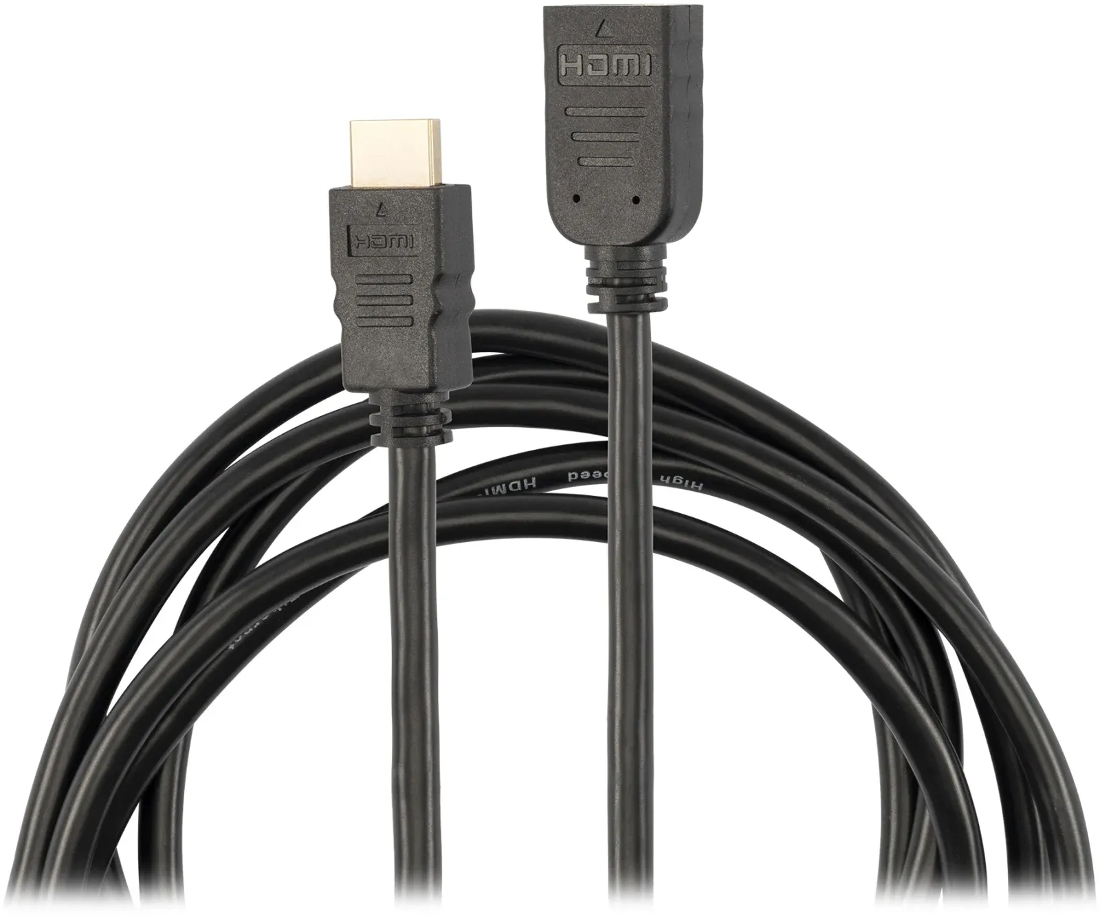 Кабель-удлинитель аудио-видео Buro HDMI m/HDMI f 2м. позолоч.конт. черный BU-HDMI2.0-EXTND-2M - фото 3