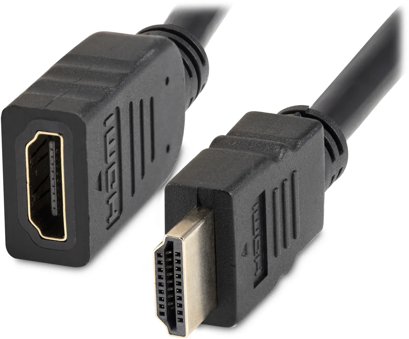 Кабель-удлинитель аудио-видео Buro HDMI m/HDMI f 2м. позолоч.конт. черный BU-HDMI2.0-EXTND-2M - фото 4