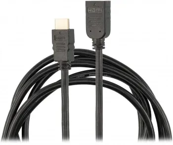 Кабель-удлинитель аудио-видео Buro HDMI m/HDMI f 2м. позолоч.конт. черный BU-HDMI2.0-EXTND-2M - фото 8