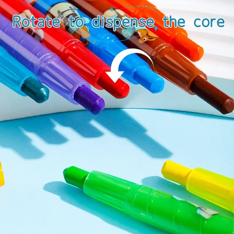 Восковые мелки Deli EC223-24 Color Kids кругл. с поворотным механизмом 24цв. дл.165мм д.10мм блист.европод. - фото 3