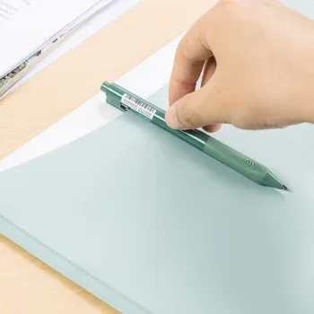 Конверт на кнопке Deli Linfini EF763 A4 гориз. расшир. гладкий полипропилен ассорти внешний карман - фото 6
