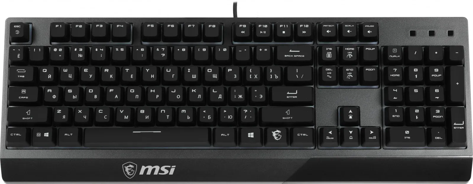 Клавиатуры MSI GK30 RU черный - фото 3