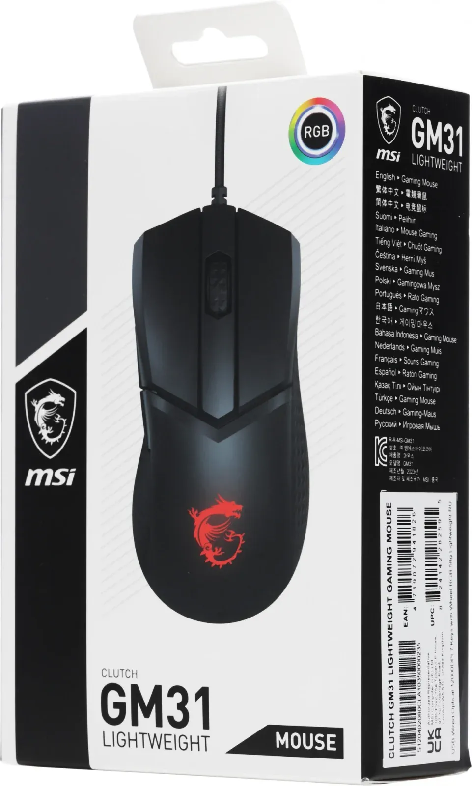 Мышь MSI Clutch GM31 Lightweight черный оптическая 12000dpi USB 4but S12-0402080-CLA - фото 6