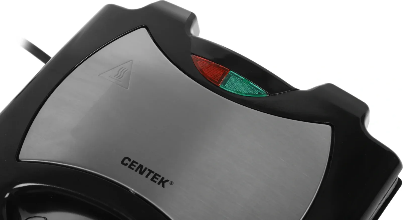 Вафельница Centek CT-1448 800Вт черный/серебристый - фото 2