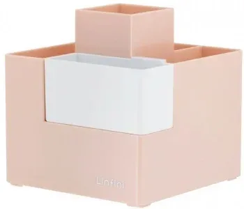 Подставка Deli EZ072PINK Linfini 6отд. для письменных принадлежностей 120x120x123мм розовый - фото 5