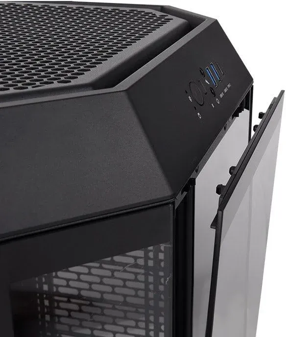 Корпус Thermaltake The Tower 300 Black черный без БП mATX 8x120mm 6x140mm 2xUSB3.0 audio bott PSU - фото 5