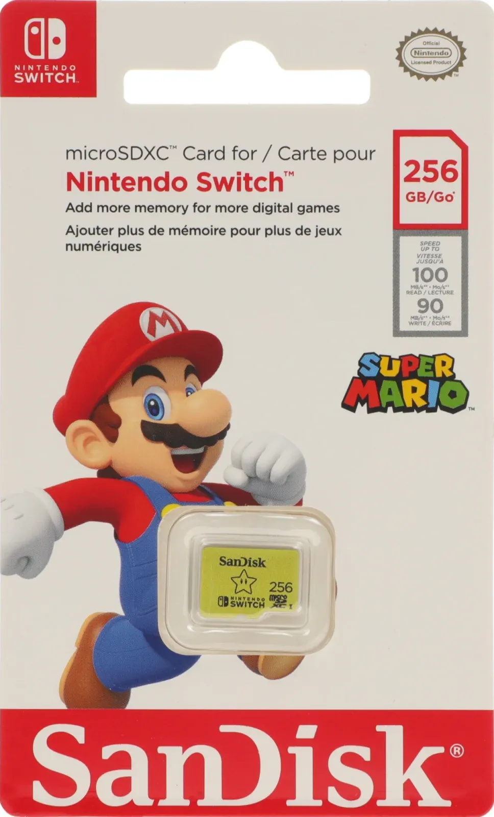 Флеш карта microSDXC 256GB Sandisk SDSQXAO-256G-GN3ZN Nintendo Switch w/o adapter - фото 2