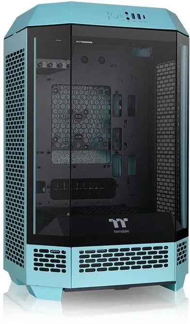 Корпус Thermaltake The Tower 300 Turquoise голубой без БП mATX 8x120mm 6x140mm 2xUSB3.0 audio bott PSU - фото 3