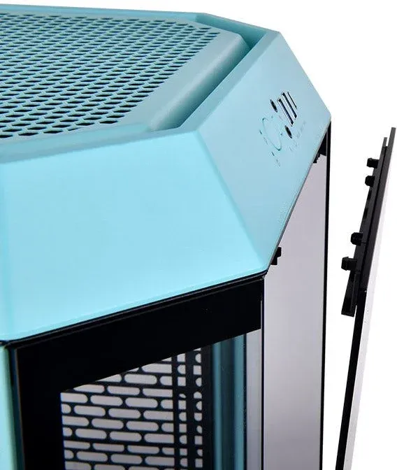 Корпус Thermaltake The Tower 300 Turquoise голубой без БП mATX 8x120mm 6x140mm 2xUSB3.0 audio bott PSU - фото 6