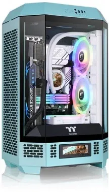 Корпус Thermaltake The Tower 300 Turquoise голубой без БП mATX 8x120mm 6x140mm 2xUSB3.0 audio bott PSU - фото 8