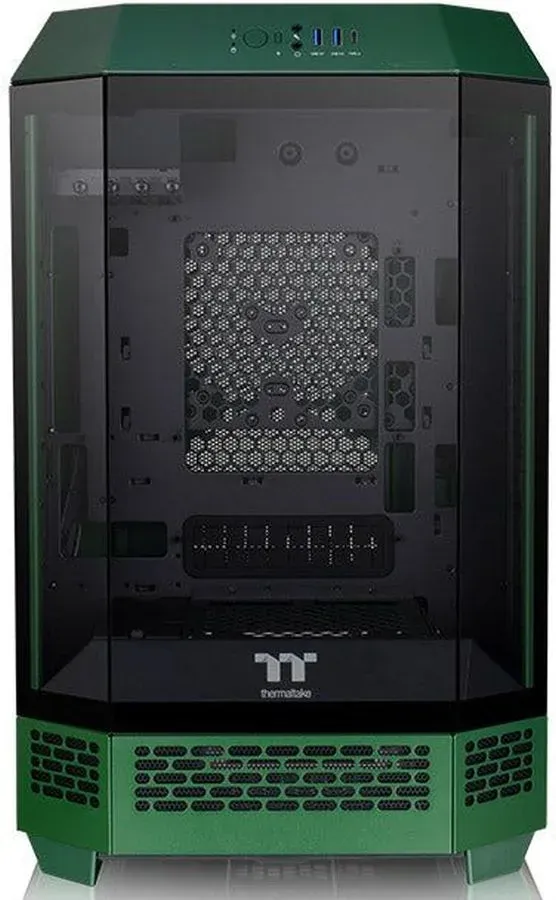 Корпус Thermaltake The Tower 300 Racing Green зеленый без БП mATX 8x120mm 6x140mm 2xUSB3.0 audio bott PSU - фото 1