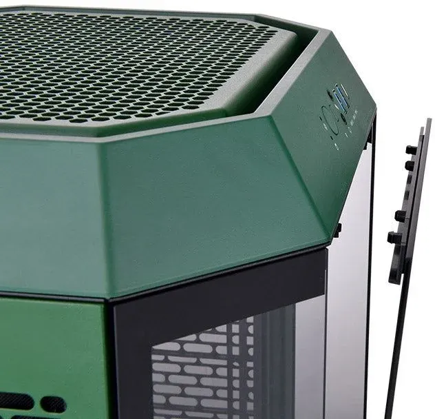 Корпус Thermaltake The Tower 300 Racing Green зеленый без БП mATX 8x120mm 6x140mm 2xUSB3.0 audio bott PSU - фото 6