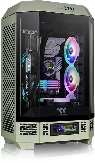 Корпус Thermaltake The Tower 300 Matcha зеленый без БП mATX 8x120mm 6x140mm 2xUSB3.0 audio bott PSU - фото 2