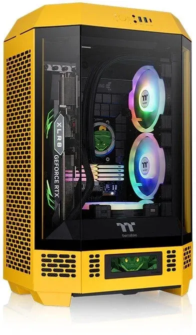 Корпус Thermaltake The Tower 300 Bumblebee желтый без БП mATX 8x120mm 6x140mm 2xUSB3.0 audio bott PSU - фото 2