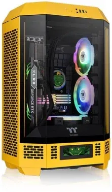 Корпус Thermaltake The Tower 300 Bumblebee желтый без БП mATX 8x120mm 6x140mm 2xUSB3.0 audio bott PSU - фото 8