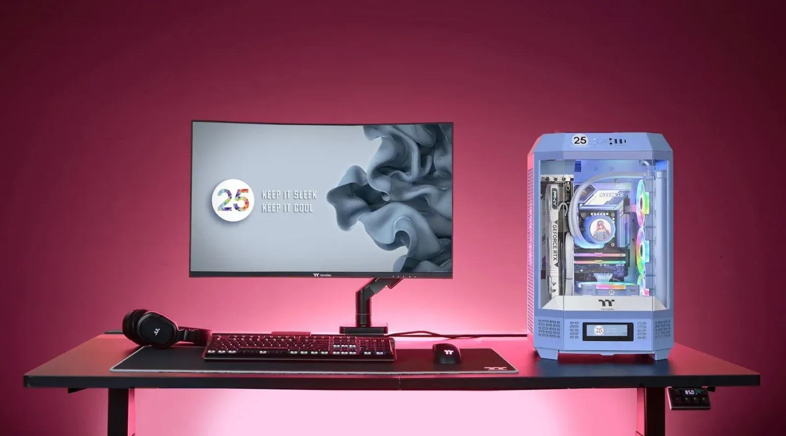 Корпус Thermaltake The Tower 300 Hydrangea голубой без БП mATX 8x120mm 6x140mm 2xUSB3.0 audio bott PSU - фото 2
