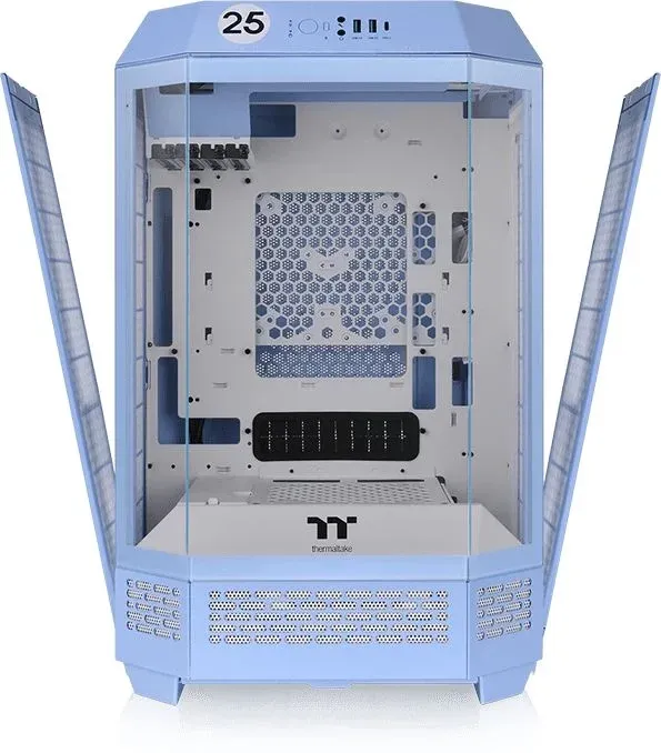 Корпус Thermaltake The Tower 300 Hydrangea голубой без БП mATX 8x120mm 6x140mm 2xUSB3.0 audio bott PSU - фото 4