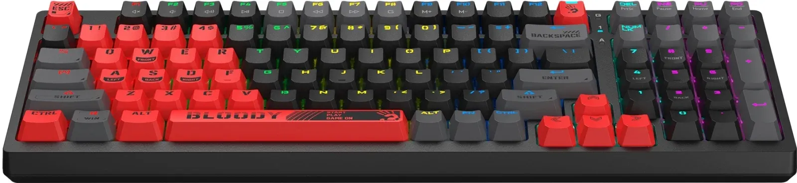 Клавиатура A4Tech S98 Sports механическая красный/черный USB for gamer LED S98 SPORTS RED BLMS RED PLUS кабель 1.8м - фото 7
